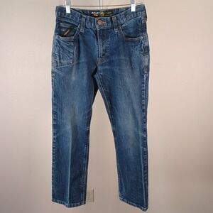Ariat Rebar M5 Straight Leg Used Mens Work Pants Distressed 30x30